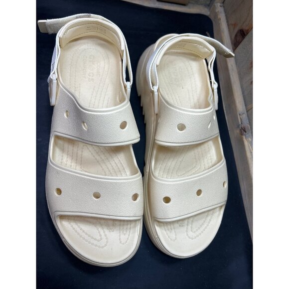 Mens Crocs Xscape Hiker Sandals Size 12 Cream Lightweight Slip-Resistant - Picture 3 of 11